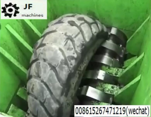 Rubber Waste Tire Shredder Sharp Blades Low Noise Energy Saving Long Service Life